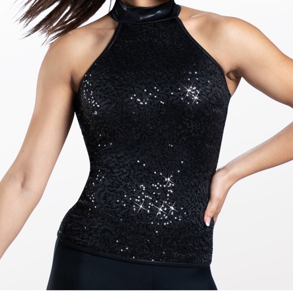 Black sequin Balera top